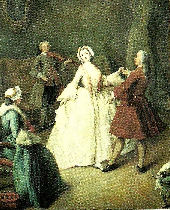 Alessandro Longhi the dancing lesson, c oil painting image
